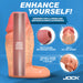 A diagram of the Jock Girthy Open Ended Silicone Penis Sleeve - Vanilla shows lifelike veins, a smooth easy-insert interior, an open tip for extra sensation, and a stretchy ball strap. "JOCK" is displayed at the bottom.