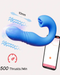 Joi App Controlled Thrusting Vibrator With Tongue  - Blue graphic showing thrusting speed 