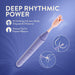The Juno Precision Tip Oscillating Vibrator with 3 Attachment Heads is shown in purple, featuring a tulip-shaped tip for pinpoint pleasure, 10 rhythmic oscillating modes, and slim discreet design for intimate stimulation.