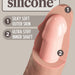 Cross-section illustration of the King Cock Elite Long 9 Inch Dual Density Light Tone Silicone Dildo, labeled to show its silky soft outer skin (1) and ultra stiff inner shaft (2), demonstrating dual density construction.