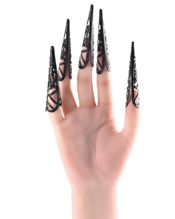 Sex and Mischief Sensory Fingertips - Black  on model's hand 