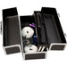 Lockable Sex Toy Storage Case Large - Black open and filled with toys