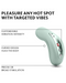 Experience customized comfort with the Fun Factory Laya 3 Lay On Humping Vibrator - Sage Green, offering precise stimulation to cater to your needs.