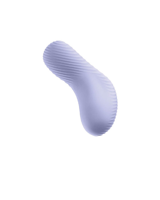 Fun Factory Laya 3 Lay On Humping Vibrator -  Soft Violet underside of vibe showing texturing 