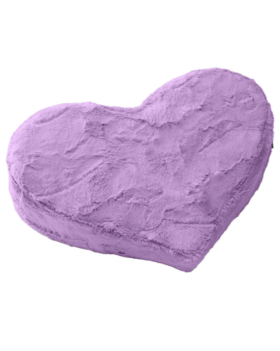 Liberator Faux Fur Heart Wedge Sex Positioning Cushion - Purple