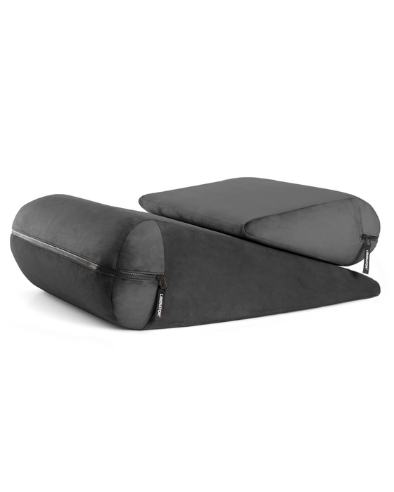 Liberator Jaz Duet Sexual Positioning Cushion - Black on white background 