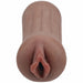 A close-up of the Lulu Liplust Pinup Fantasy Pocket Pussy, a realistic handheld stroker with a textured inner canal for enhanced sensation.