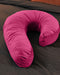Liberator Lune Toy Mount Sex  Pillow - Pink on brown comforter 