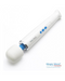 A cordless rechargeable Vibratex Magic Wand Unplugged Rechargeable Cordless Wand Vibrator, made of silicone material, on a white background.