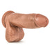 The Coverboy Manny the Fireman 6.75 Inch Dildo - Mocha by Blush is a body-safe, realistic dildo featuring a suction cup base, designed to resemble a human penis with visible veins and a wrinkled texture.