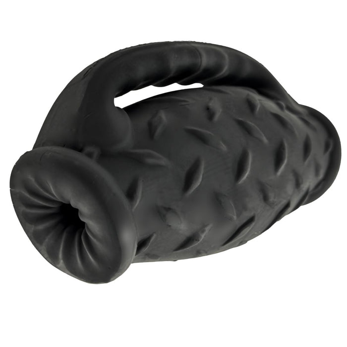 Oxballs Masterjack Double Ended Squishy Black Mens Stroker with Handle BTB Shop Oxballs Masterjack Double Ended Squishy Black Mens Stroker with Handle BTB Shop
