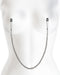 Metallic Chain Nipple Clamps on white mannequin 