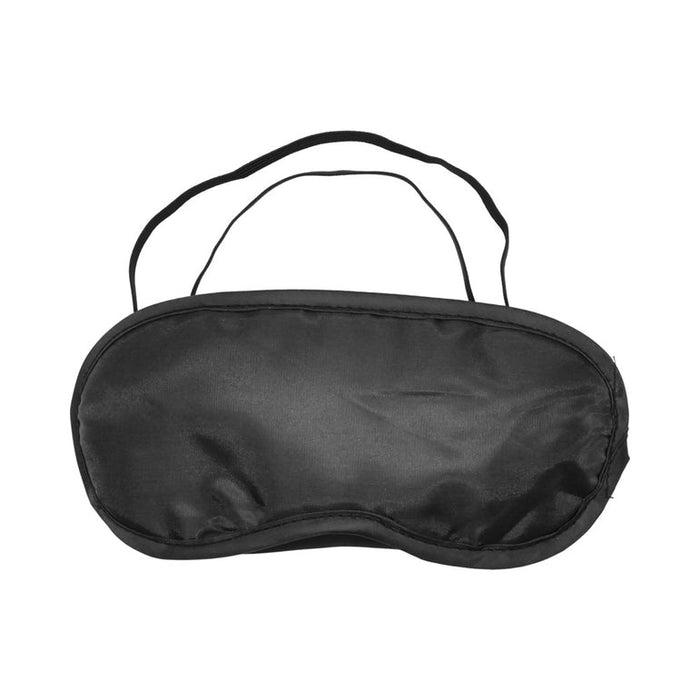 The Midnight Moods 10 Piece Beginner Bondage Kit includes a black fabric sleep mask with dual elastic straps, designed to cover the eyes and block out light—adding intrigue to your bondage experience.