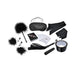 Explore new sensations with the Midnight Moods 10 Piece Beginner Bondage Kit, featuring a blindfold, silky ties, feather tickler, nipple clamps with feathers, mini flogger, cards, bullet vibrator, and bondage tape—ideal for adventurous couples.