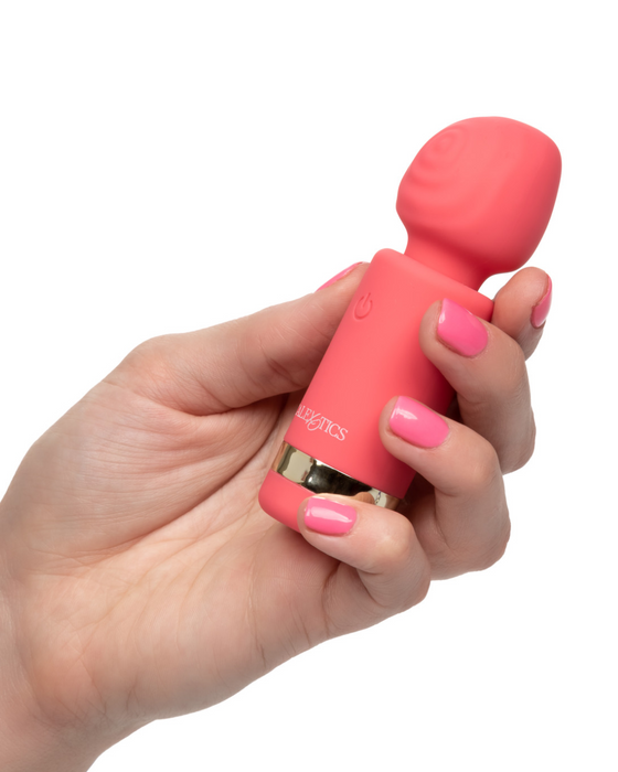 Exciter External Palm Sized Vibrator in model's hand 