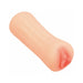 A close-up of the Molly Blowtide Pinup Fantasy Pocket Pussy displays its lifelike sleeve and intricately textured inner canal.