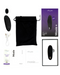 We-Vibe Moxie + Hands-Free Remote or App Controlled Panty Vibrator - Black box, product and charing cable and gift bag 