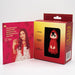 Little Red Discreet Powerful Bullet Vibrator is a red silicone figurine with a hood and face, boxed to highlight its magnetic charger and strong vibrations. Packaging shows a smiling woman holding the discreet vibe.