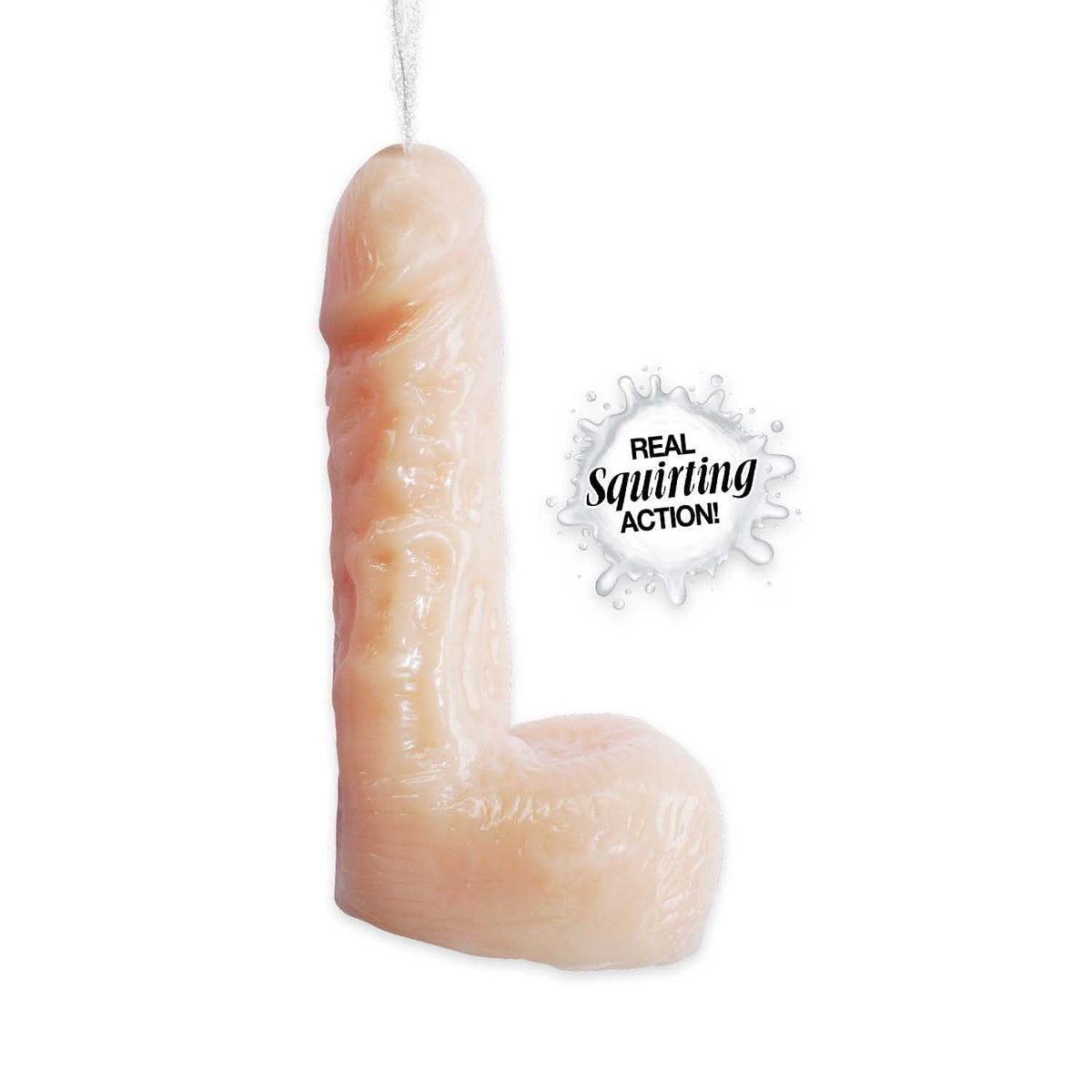 Natural Realskin Vanilla Squirting Dildo – 5.5 Inch Insertable