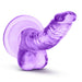 The Naturally Yours Small Realistic 4 Inch Purple Mini Dildo features a lifelike shape with a suction cup base, making it ideal for beginners and strap-on play.