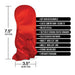 The Naughty List Holiday Vibes Kink Gift Set features a red satin blindfold with long ribbons, elastic band, soft wrist and ankle restraints, a storage bag, and zero-waste packaging. Dimensions: 7.5" x 3.5". Perfect for holiday gifting or beginner bondage play.