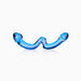 The OhWii Double-Ended Glass Dildo for G-Spot & P-Spot features a blue, curved design with rounded ends, perfect for targeted stimulation. Displayed on a white background, it reflects light beautifully.