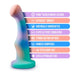 The Opal Dreams Slim 6 Inch Blue Ombre G Spot Dildo features revolutionary silicone, ultra-smooth texture, handcrafted design, powerful G-spot stimulation, suction cup base, and is strap-on compatible. Body safe and phthalate free.