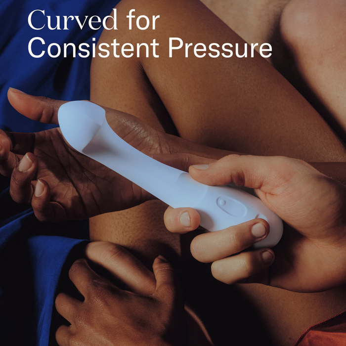 Dame Arc Silicone Waterproof G-Spot Vibrator - Ice Blue