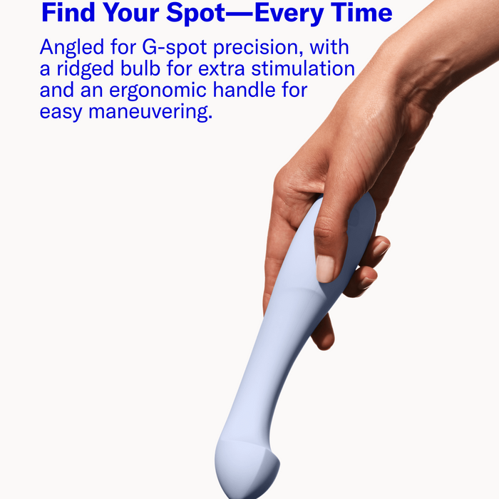 Dame Arc Silicone Waterproof G-Spot Vibrator - Ice Blue