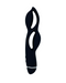 Modern black Pepper G-spot vibrator designed as a wand-style personal massager with ergonomic curves, isolated on a white background.