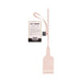 A pink faux leather paddle with a square handle and a tag attached by a strap. Perfect for intimate moments, the tag features text and branding details, reminiscent of the Peaches 'n Cream Riding Crop by Sportsheets.