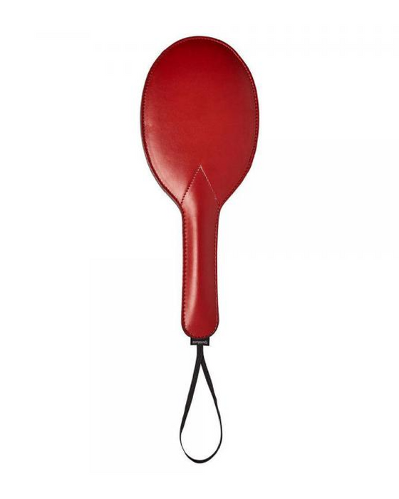Saffron Vegan Leather Ping Pong Paddle upright 