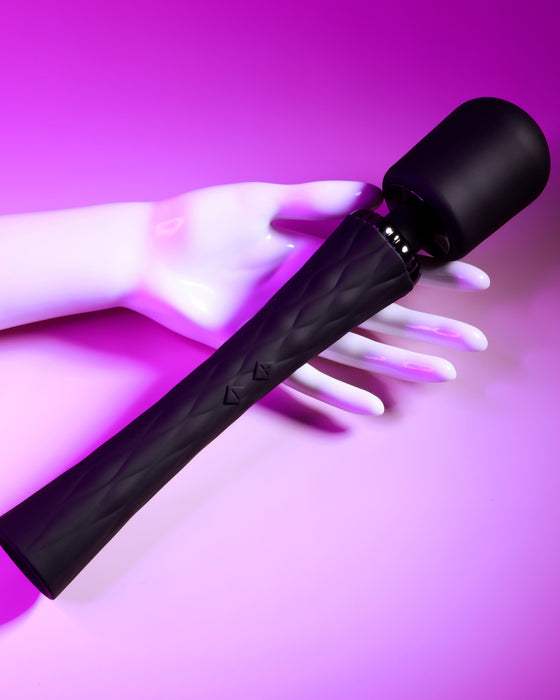 Playboy Royal Rechargeable Black Silicone Wand Vibrator