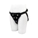 The Pop Strap On Dildo & Harness Set in pink silicone (5 inches) features adjustable black straps with metal rings, shown on a white mannequin torso—perfect for wearable adult use and pairing with your favorite toys.