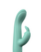 Screaming O Primo Rabbit Vibrator with Finger Loop - Green close up of shaft and tip 