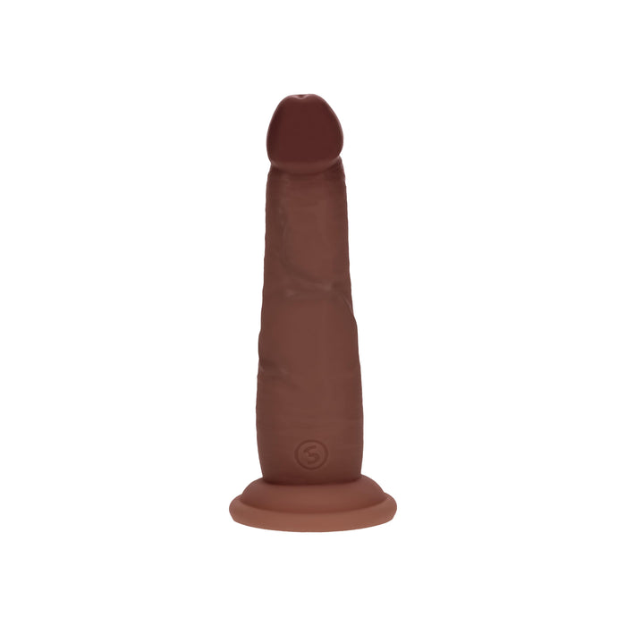 Realrock Sliding Skin Dual Density Silicone Dildo 6 Inches – Chocolate