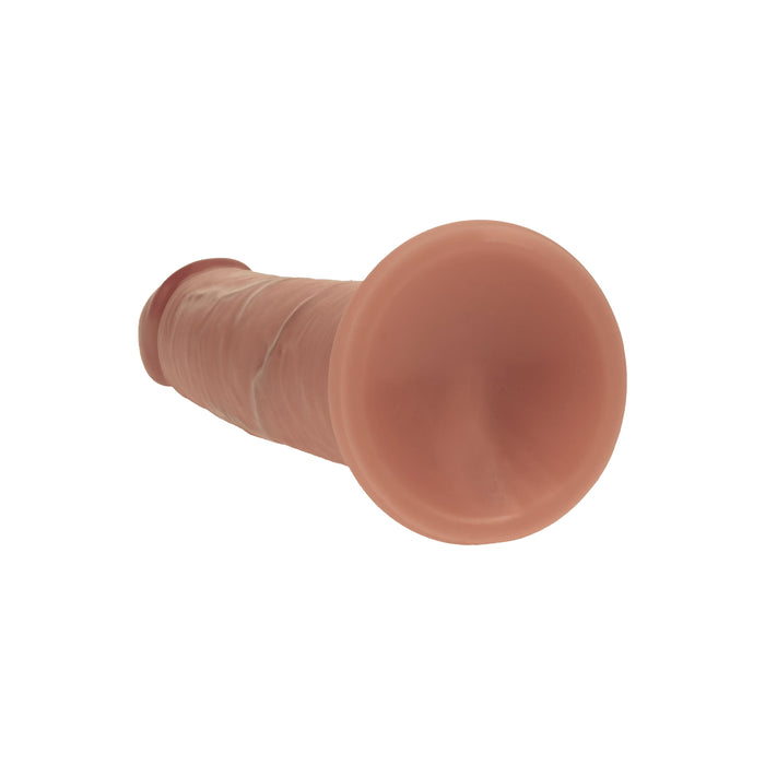 Realrock Sliding Skin Dual Density Silicone Dildo 6 Inches – Caramel