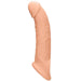 Realrock 9 Inch Penis Extender Sleeve with Ball Strap - Vanilla
