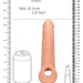 Realrock 9 Inch Penis Extender Sleeve with Ball Strap - Vanilla