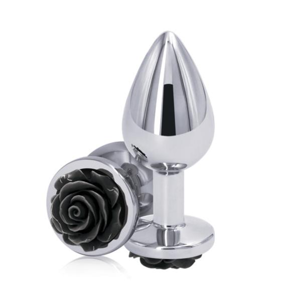 Rear Assets Medium Size Black Rose Metal Butt Plug | Betty's BTB Shop Rear Assets Medium Size Black Rose Metal Butt Plug | Betty's BTB Shop