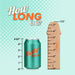 A wooden ruler-shaped dildo, 7.5 inches long, next to a 4.83-inch soda can, showing comparative length.
