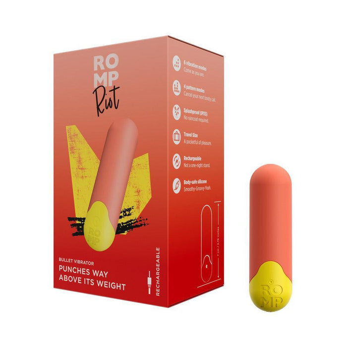 Romp Riot Beginner's Bullet Vibrator - Orange BTB Shop Romp Riot Beginner's Bullet Vibrator - Orange BTB Shop