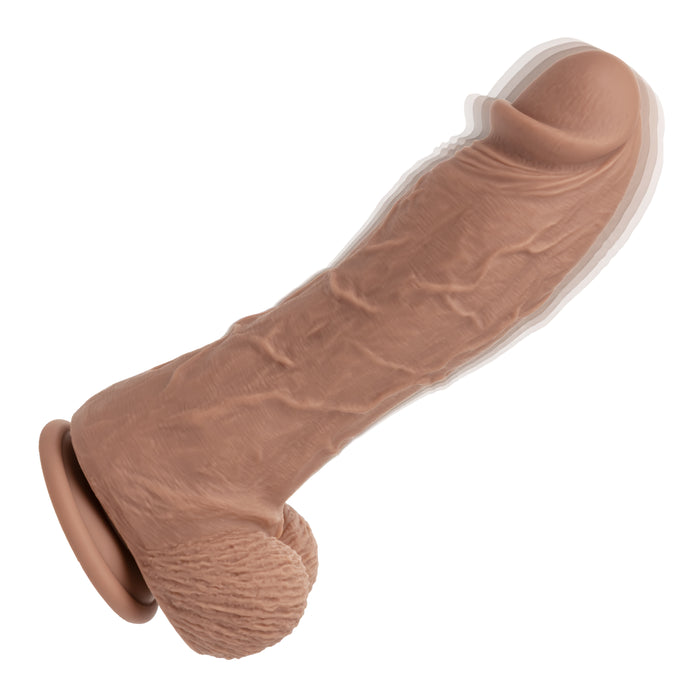 Big Dick Energy Thick Chocolate Vibrating Silicone Dildo