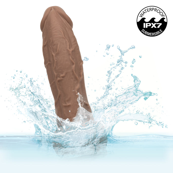 Big Dick Energy Thick Chocolate Vibrating Silicone Dildo