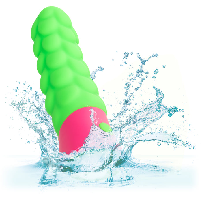 Rave Ripple Green Silicone Textured Vibrator