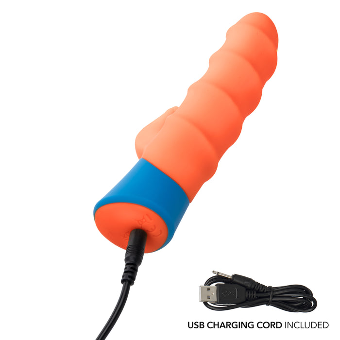 Rave Tickler Orange Textured Beginner Rabbit Vibrator