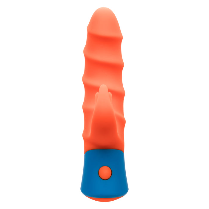 Rave Tickler Orange Textured Beginner Rabbit Vibrator