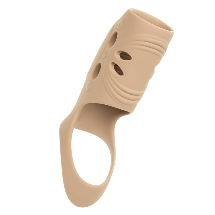 Performance Maxx Open-Ended Vibrating Penis Sleeve & Erection Support - Light