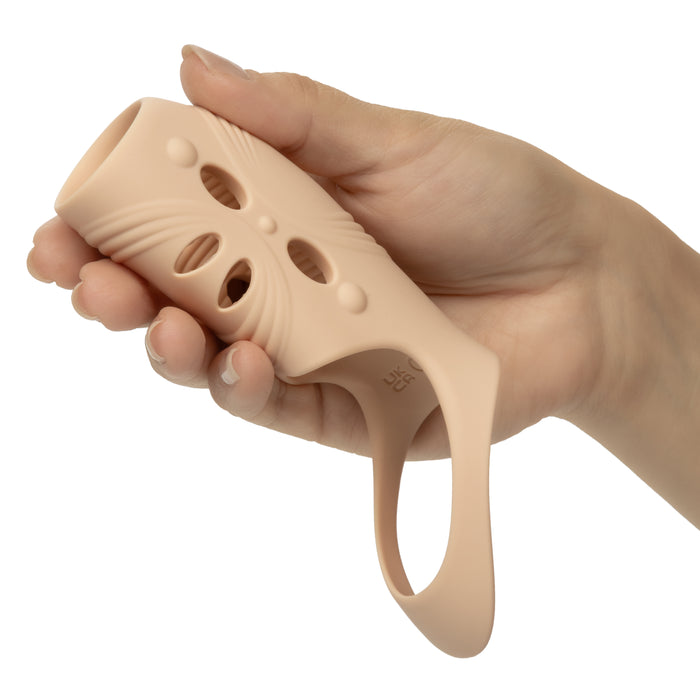 Performance Maxx Open-Ended Vibrating Penis Sleeve & Erection Support - Light