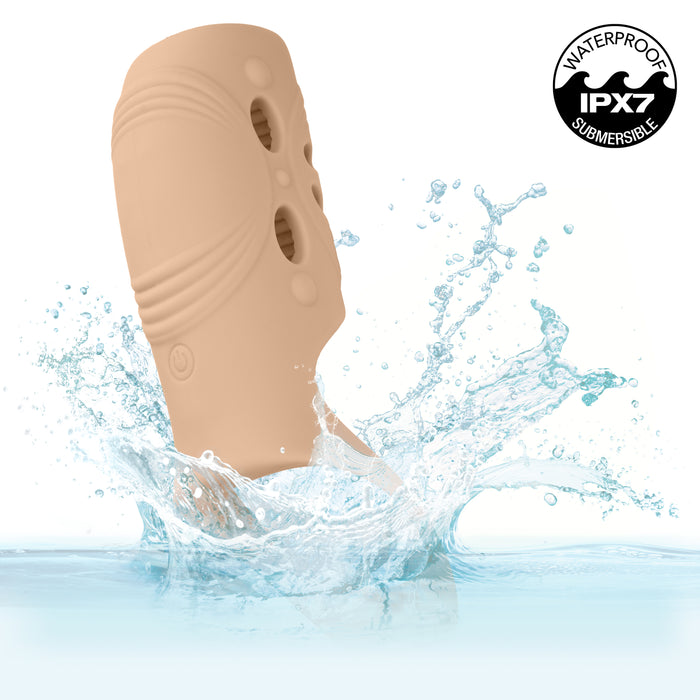 Performance Maxx Open-Ended Vibrating Penis Sleeve & Erection Support - Light